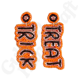 Pendientes de cuentas de Navidad multicolor Pendientes de vacaciones con cuentas multicolores festivos Pendientes de cuentas multicolores X-Mas Artesanía - Product Image 5