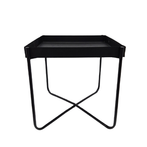 Mesa de centro cuadrada de Metal de lujo en forma de acabado recubierto de polvo negro mate artesanías de sala de estar de Navidad - Product Image 2