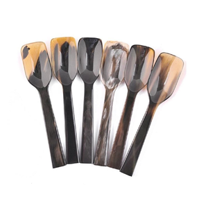 Cuchara de Servir de Cuerno de Color Natural, Fabricada en India, Últimos Gadgets de Cocina, Cubertería, Vajilla, Juego de Cubiertos - Product Image 4