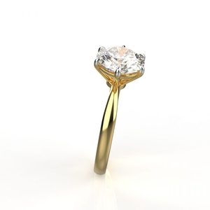 Avarta Jewellery Anillo de diamantes cultivados en laboratorio de 3 quilates de oro de 14K y 18K para niñas y mujeres - Product Image 3