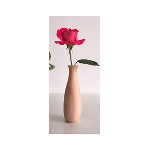 Florero de madera de mango natural para mesa y dormitorio, macetas redondas de madera de tamaño personalizado, precio asequible - Product Image 4
