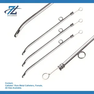 Cathéter 15cm femelle en acier inoxydable cathéter 16 chambre métal instruments chirurgicaux ensemble de base du fabricant pakistanais - Product Image 2