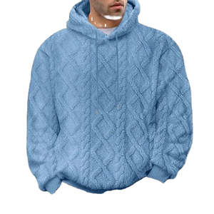 Venta al por mayor de sudaderas con cremallera completa para hombre de talla grande 100% algodón Puff impreso logotipo frontal ecológico para hombres y mujeres de invierno teñido liso - Product Image 3