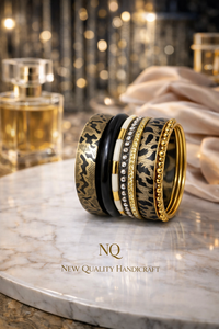 Luxury Multi-colors Metal <b>Bangles</b> <b>Set</b> for Women Handmade Designer Ethnic Bracelet <b>Set</b> Anniversary Anchor Design Jewelry - Product Image 3