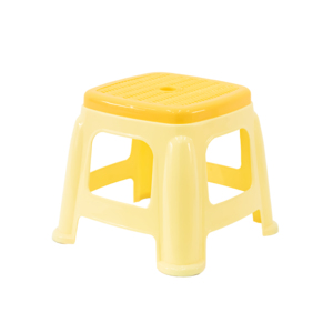 Two-Tone Stackable Plastic Low <b>Stool</b> with Woven Texture Seat Heavy Duty Small Square Footstool Step <b>Stool</b> for <b>Bathroom</b> Kitchen - Product Image 3