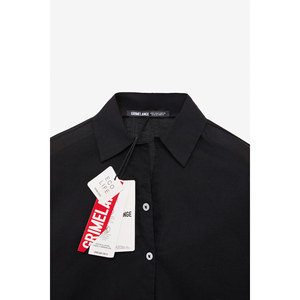GRIMELANGE VARAZDIN Camicia lunga sottile da <span class=keywords><strong>donna</strong></span> <span class=keywords><strong>oversize</strong></span> a maniche lunghe 100% cotone con colletto a camicia - Product Image 2