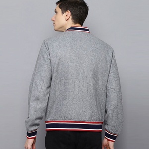 Chaqueta Varsity de Invierno para Hombre de Alta Calidad, Fabricada por OEM, con Cuello Alto, Exterior de Lana, Mezcla de Poliéster/Algodón, Resistente al Viento - Product Image 3