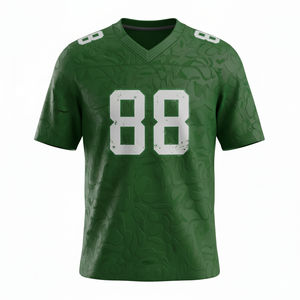 Maillot de football américain personnalisé en polyester 100% sublimé, manches courtes, respirant, antibactérien, grande taille, logo avant pour les équipes - Product Image 6