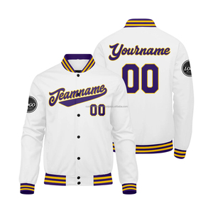 Blouson universitaire personnalisé haut de gamme avec broderie MCACVJ-72, manches en cuir patchwork, logo frontal en tissu de laine, respirant - Product Image 1