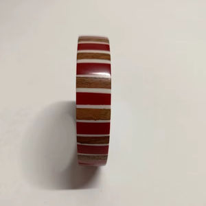 Pulseras de brazalete de madera de bambú natural carbonatado estilo moda para mujer - Product Image 1