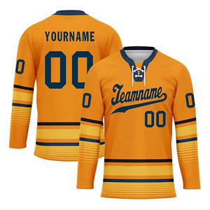 Meilleur fournisseur de performance, nouvelle arrivée, haute qualité, léger, tendance, logo personnalisé imprimé, vêtements de sport, maillot de hockey sur glace - Product Image 6