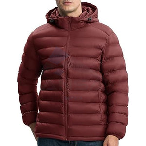 Hot-Selling Mens Puffer Jacket Detachable Hood Water-Resistant Lightweight Quilted <b>Coat</b> with 4 Pockets OEM/ODM Custom Colors - Product Image 5