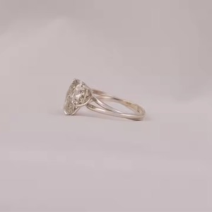 IGI Certified 14KT Solid Gold Classic Luxury Engagement Ring with Triangle & Square <b>Cushion</b> Cut Lab Grown Diamond for girls - Product Image 2