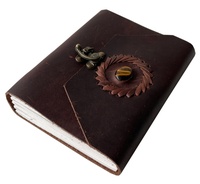 Carnet d'adresses en cuir fait main avec fermoir, design vintage, unisexe, ligné, 120 pages, papier écologique, logo personnalisé, couverture souple