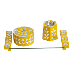 Caja para Bakhoor Árabe y Quemador de Incienso de Nácar con Bandeja de Acrílico, Set para Regalo, Ideal para Ramadán y Eid, Venta al por Mayor - Product Image 3