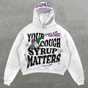 Sudadera con capucha de mezcla de algodón transpirable con lavado ácido DTG de la mejor calidad OEM, Jersey bordado Unisex diseñado a medida para hombres de invierno - Product Image 5