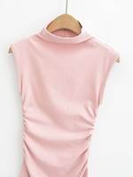 Mini robe plissée d'été sans manches pour femmes, robe débardeur vintage slim fit casual chic à la mode, robe mujer nouveau style