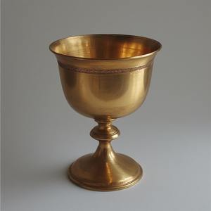 Gobelet à vin d'église patine en argent vintage avec gravure ornée travail artisanal fait à la main conçu pour le service religieux cérémoniel - Product Image 4