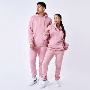 Ensemble survêtement unisexe personnalisé en molleton doux avec sweat à capuche et pantalon de jogging, impression sérigraphique et broderie de logos, vente chaude - Product Image 2