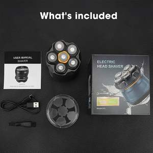 Afeitadora Eléctrica Inalámbrica USB-C para Hombre, Cabezal Rotatorio, IPX7, Opciones de Cuchillas Dobles y Triples, Solo para Rostro, Cuchillas de Repuesto Lavables - Product Image 3