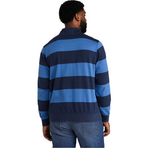 Camiseta de Rugby Vintage para Hombre, Cuello Alto Simulado, a Rayas, Unisex, Polo, Jersey, Fútbol, Tejida, Holgada, Manga Larga, Sublimada - Product Image 2