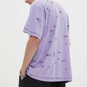 เสื้อยืดผู้ชายสไตล์วินเทจ ทรงโอเวอร์ไซส์ แขนสั้น คอกลม ดีไซน์เรียบง่าย สไตล์สตรีทแฟชั่น ลุคซักยืด - Product Image 5