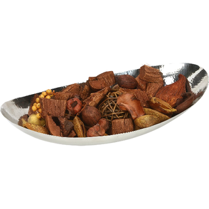 Bandeja Decorativa de Aluminio Plateado Hecha a Mano, Elegante Bandeja para Mesa de Comedor, para Uso en el Hogar y la Cocina, Duradera y Apta para Lavavajillas - Product Image 1