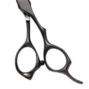 Tijeras profesionales de peluquero de alta calidad con reposapiés fijo, hoja afilada de acero inoxidable para aplicación de cabello - Product Image 4