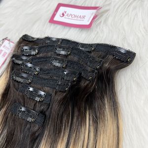 Offre Spéciale 100% cheveux humains tissage Clip-in Extensions cuticule aligné Double dessiné pour Balayage vague naturelle ruban italien Non - Product Image 6
