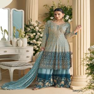 Exclusivo Georgette con bordado de lentejuelas Salwar Suit Mujer Moda Compras en línea al precio más bajo Fabricante de Surat - Product Image 1