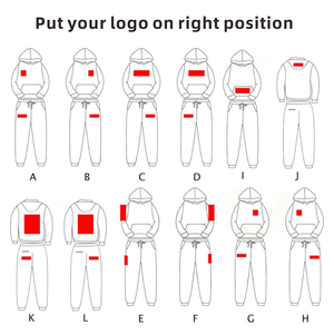 Sudaderas de peso pesado con logotipo bordado personalizado sudaderas en blanco capuchas y sudaderas de hombre de gran tamaño - Product Image 4