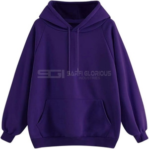 Sudadera con Capucha de Felpa 100% Algodón para Mujer, Cuello Redondo, Logotipo Personalizado, Suave, Ajuste Holgado para Invierno - Product Image 3