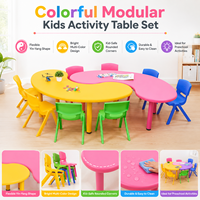 Ensemble table et chaises Montessori colorées pour enfants, préscolaire, maternelle, garderie, salle d'étude pour tout-petits, mobilier d'apprentissage