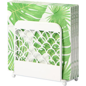 Distributeur de mouchoirs décoratifs au design élégant Porte-serviettes en métal blanc de haute qualité Accessoires de serviettes décoratifs pour table à manger - Product Image 4