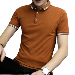 Polo d'été pour homme de haute qualité, fabrication OEM, séchage rapide, logo personnalisé, grandes tailles, motif uni, manches courtes - Product Image 1