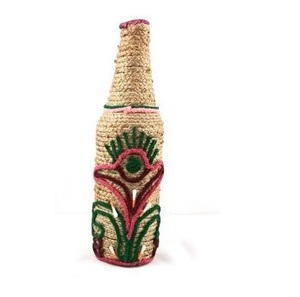 Broderie à la main Design Pattern Look Jute Bottle Elegant For Home Hotel Decor Use In Wholesale cheap price Jute Bottle - Product Image 4