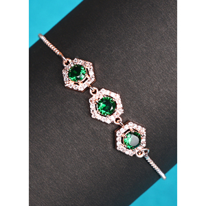 AD Rectangular Green Fashion Charm <b>Bracelets</b> - Product Image 5