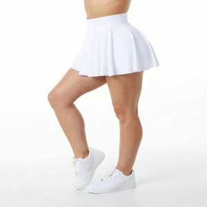 Falda Blanca de Cintura Alta de Algodón para Mujer, 100% Poliéster, Tejido de Punto Jersey, Forro de Compresión, Malla Transpirable, Precio Razonable, Servicio OEM - Product Image 4