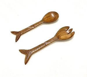 Serveur de salade en bois de mangue 100% Accessoires de cuisine Produits écologiques 2023 Gadgets de cuisine - Product Image 2