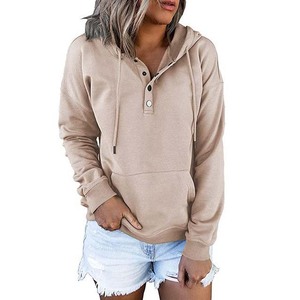 Sudaderas con capucha transpirables para mujer Ropa de mujer de calidad superior Sudaderas con capucha Ropa informal Superventas OEM Jersey de color de contraste para mujer - Product Image 2