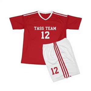 Uniformes de football pour hommes de haute qualité avec logo personnalisé, 100% polyester, séchage rapide, respirant, col en V, dernier design, ensembles de football - Product Image 1