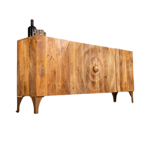 Meuble TV design moderne Meuble artisanal en bois massif avec rangement réglable pour le salon de l'hôtel ou l'appartement - Product Image 1