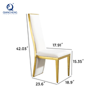Chaise de salle à manger contemporaine en velours et métal, mobilier italien haut de gamme, chaise de salle à manger moderne de haute qualité pour hôtel