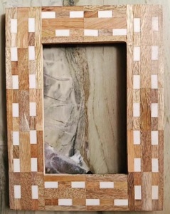 Marco decorativo indio hecho a mano, Material de madera elegante, incrustaciones de hueso Natural, resina, tarifa al por mayor, artesanía, artistas locales - Product Image 4