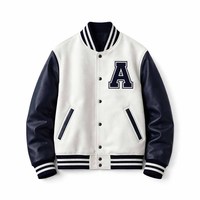 Veste de baseball universitaire pour homme, look attrayant, hiver, école/université, patchwork en laine, coupe-vent, légère, respirante