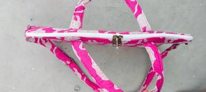 Léger pour sac d'ordinateur portable matelassé en coton imprimé tigre rose avec poignée étanche Vintage Business Style Simple Office - Product Image 4