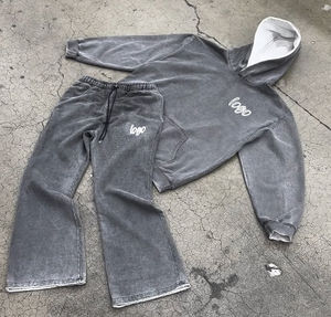 ชุดกีฬากันหนาวสำหรับผู้ชายชุดปักลาย DTG ติดหน้าจอโลโก้เทอร์รี่รุ่นเฮฟวี่เวท - Product Image 1