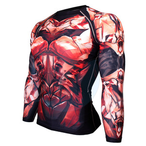 เสื้อรัดรูปสำหรับผู้ชายเสื้อออกกำลังกายพิมพ์ลาย - Product Image 2