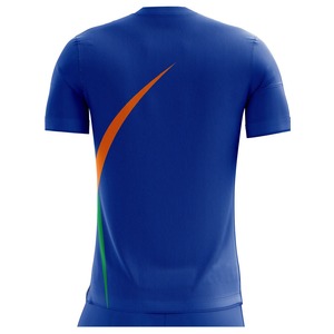 เสื้อฟุตบอลแขนสามส่วนคอวีสำหรับผู้ใหญ่เสื้อฟุตบอลสำหรับฝึกซ้อมกีฬาสีแดง - Product Image 6