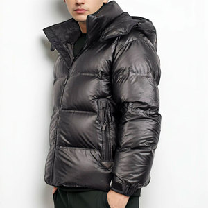 แจ็กเก็ตแบบขนเป็ดผ้ายีนส์สำหรับผู้ชายสไตล์วินเทจซิปยืนกันน้ำหน้าหนาวบุฟองน้ำทำความสะอาดได้ตามต้องการ - Product Image 5